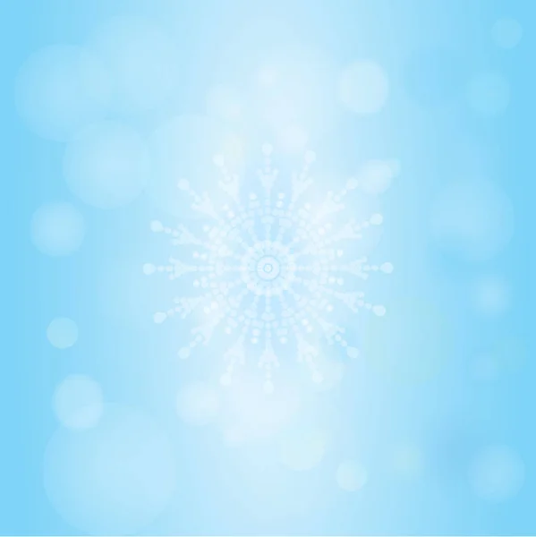 Χειμώνα bokeh αφηρημένη ανοιχτόχρωμο φόντο με νιφάδες χιονιού. — Διανυσματικό Αρχείο