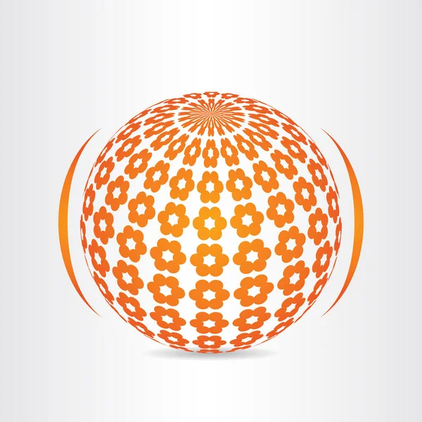 抽象的な形とロゴ様式化された球形の表面 — ストックベクタ