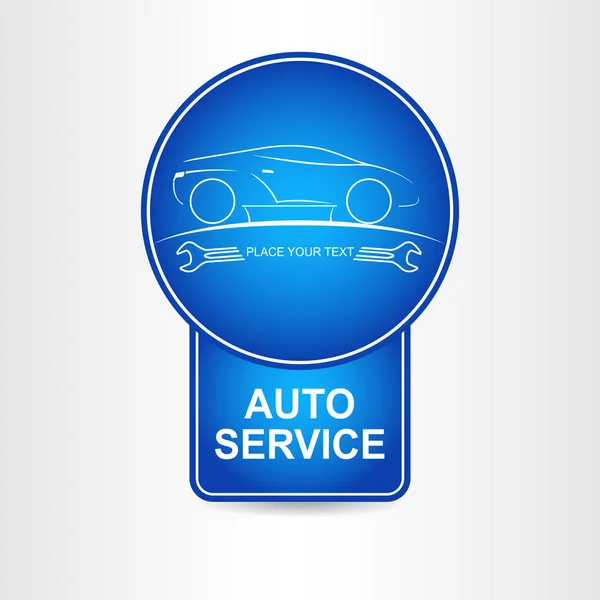 Auto-Service-Schild — Stockvektor