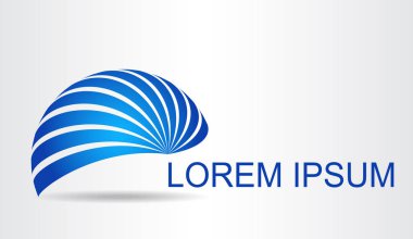 Logo stilize küresel yüzey soyut şekilleri ile 