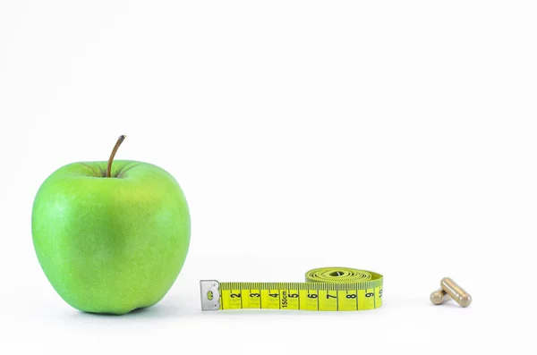 Manzana verde como dieta saludable —  Fotos de Stock