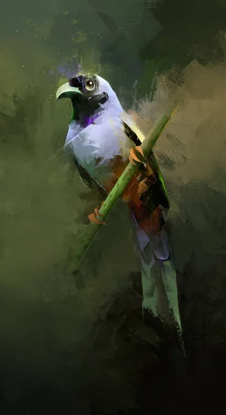 Pájaro sentado pintado — Foto de Stock