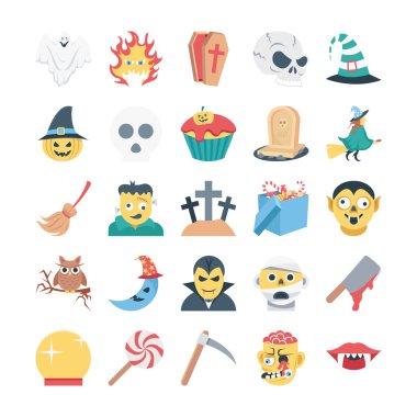 Cadılar Bayramı vektör ikonlar