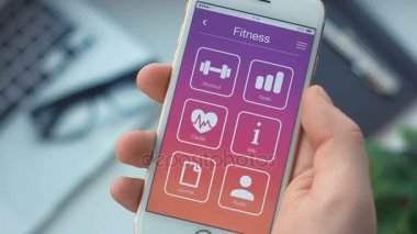 Fitness app smartphone üzerinde bisiklet zamanlayıcı ayarı