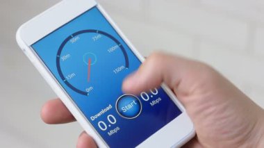 Smartphone Uygulama - yavaş bir bağlantı kullanarak Internet hız testi
