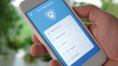 Smartphone uygulama kullanarak araba sigorta fatura için ödeme