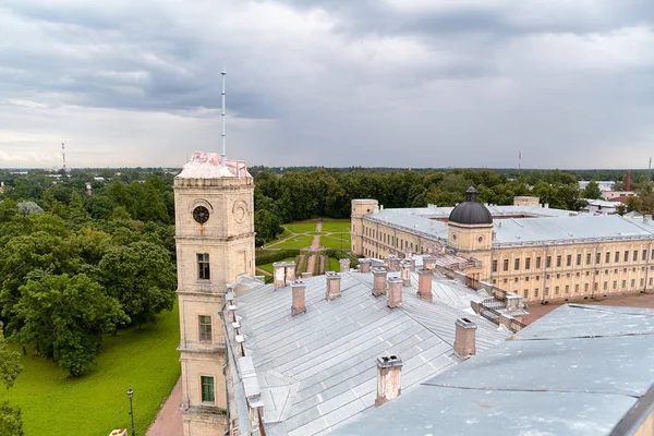 The Great Gatchina Palace. The Gatchina Palace was one of the favourite residences of the Imperial family. View from the observation deck. — Stock Photo, Image