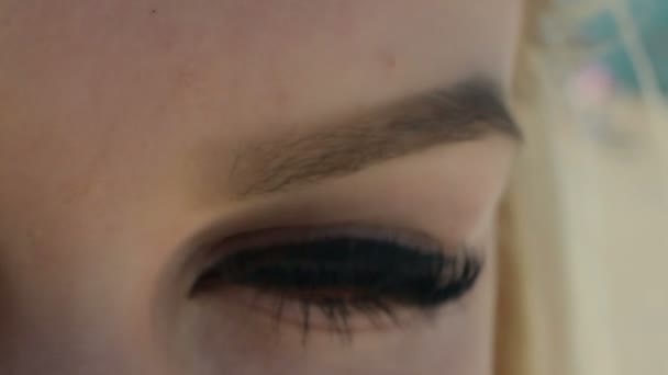 Gros plan yeux, fille, sexy, sensuel 