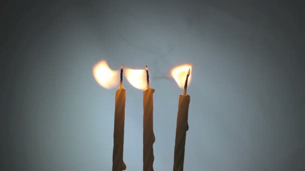 Belle candele per compleanno — Video Stock