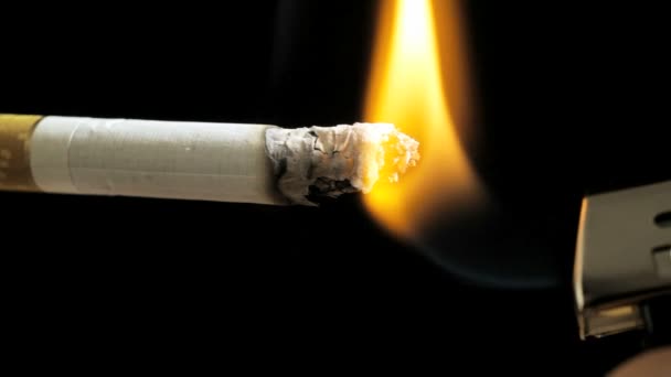 Сигарети та запальнички, макро, крупним планом — стокове відео