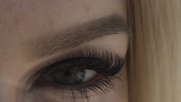 Крупним планом очі, дівчина, сексуальний, чуттєвий — стокове відео