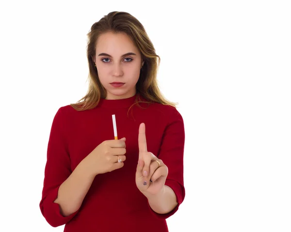 Genç güzel kadın, Sigara durdurmak