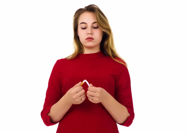 Genç güzel kadın, Sigara durdurmak