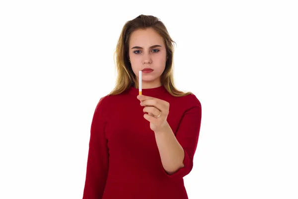 Tânără femeie drăguţă, nu mai fuma — Fotografie, imagine de stoc
