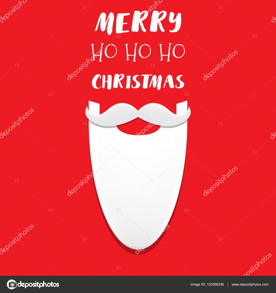 santas beard with merry