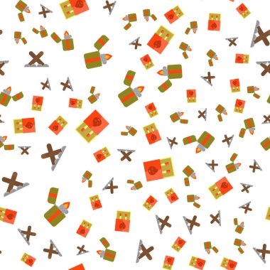 Kamp dişli elemanları seamless modeli-ebilmek var olmak kullanılmış için duvar kağıdı, Web sitesi arka plan, kağıt ambalaj.