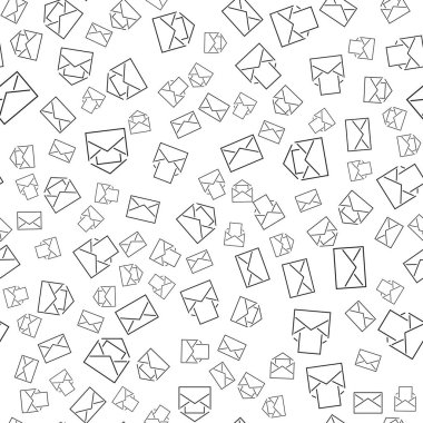 Posta zarf ile Seamless modeli. Posta teslim için vektör arka plan.