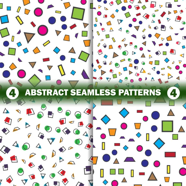 Conjunto de padrão geométrico sem costura abstrato . —  Vetores de Stock