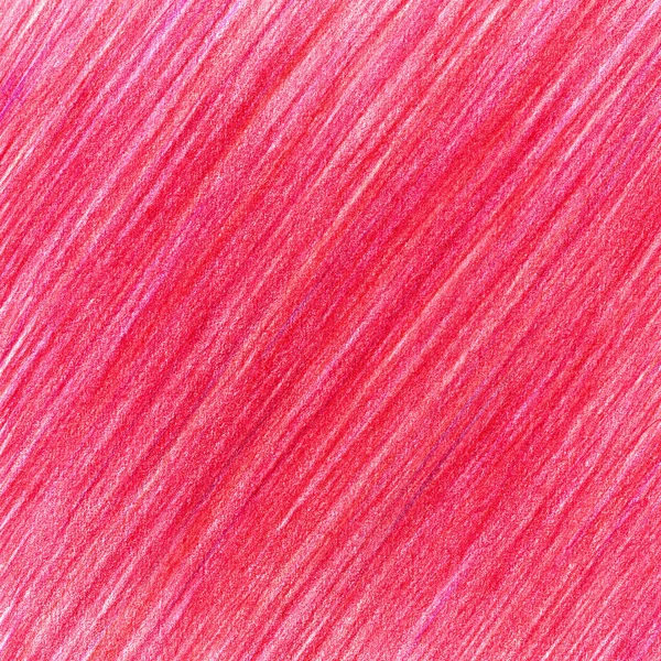 Hand-drawing texture with colored pensils. Red abstract background.