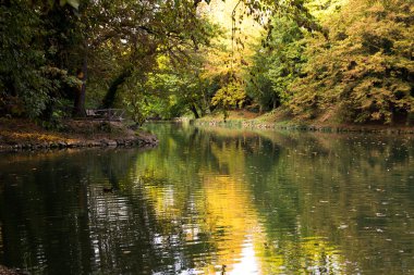 Rahatlatıcı ve günbatımı Park