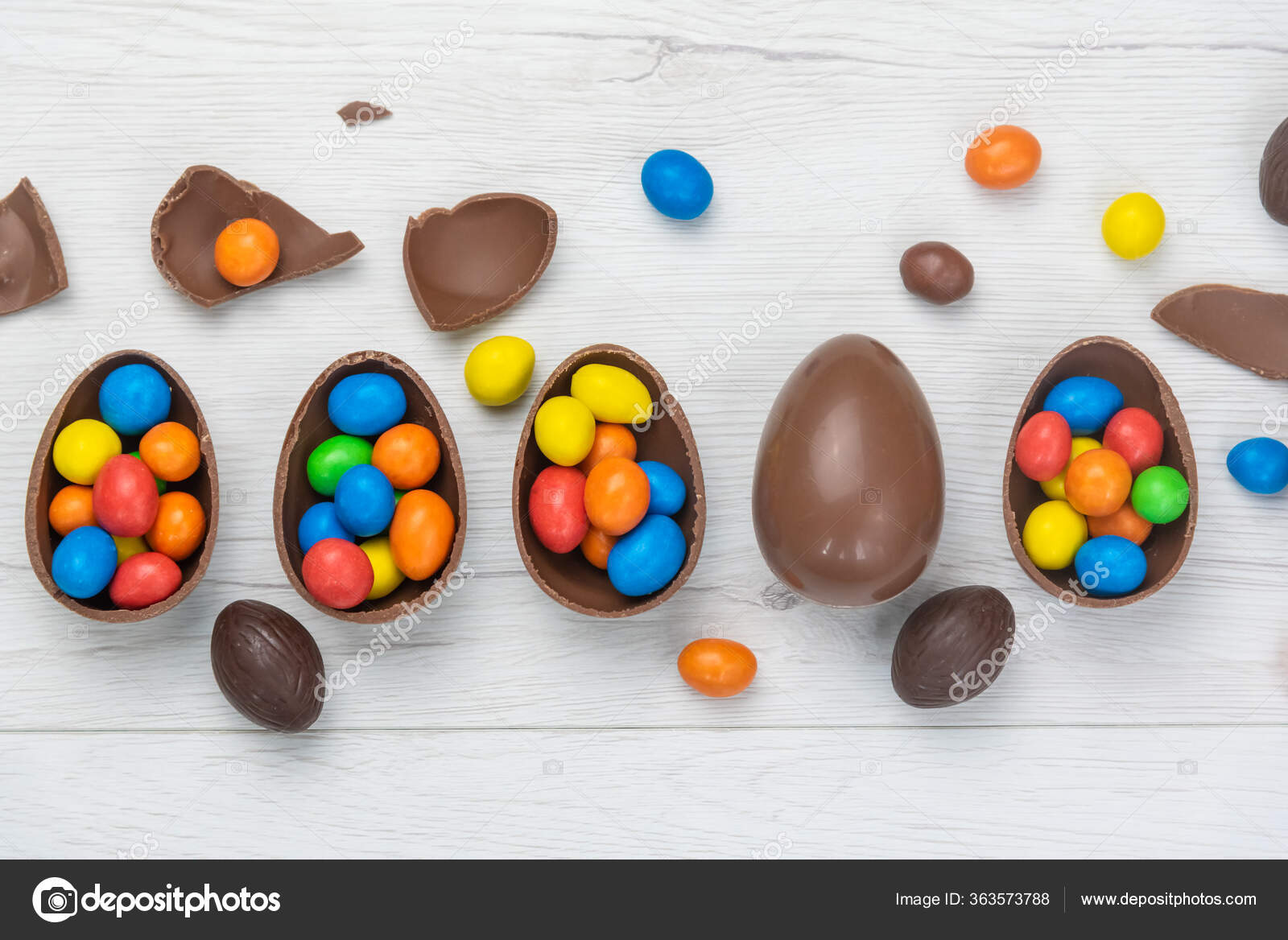 Chocolate Easter Eggs Chocolate Eggs Filled Sweet Colorful Candies