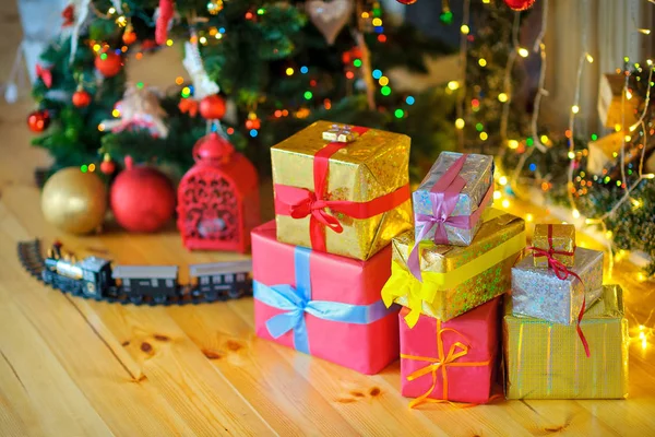 Christmas gifts decorated — Stock Photo, Image