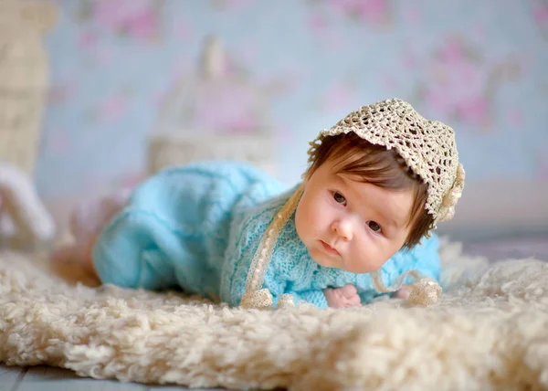 Šťastné novorozené dítě — Stock fotografie