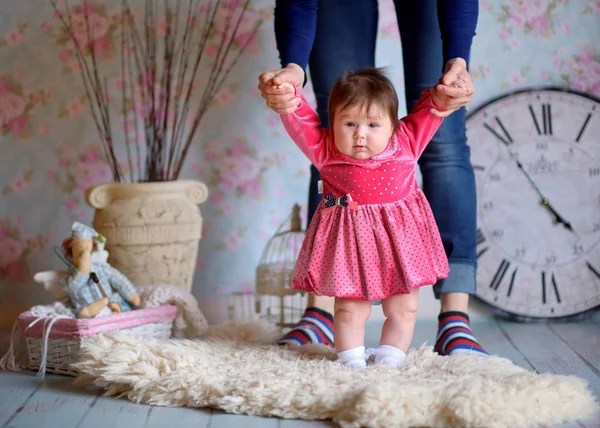 Happy mother with the little daughter — Stock Photo, Image