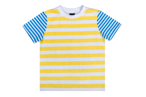 Kidswear Blusa Listrada Verão Isolado Fundo Branco — Fotografia de Stock