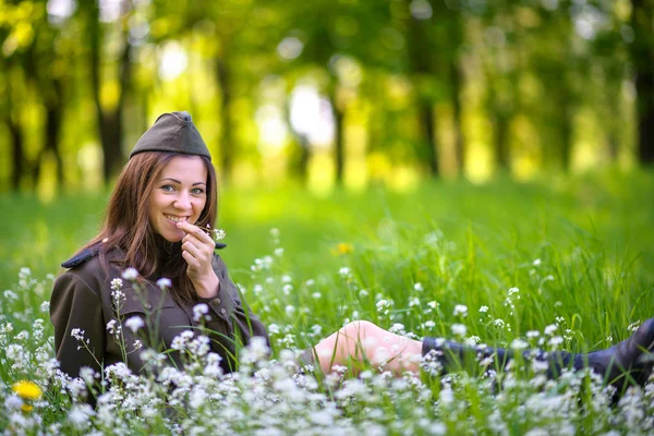 Vrouw het leger — Stockfoto