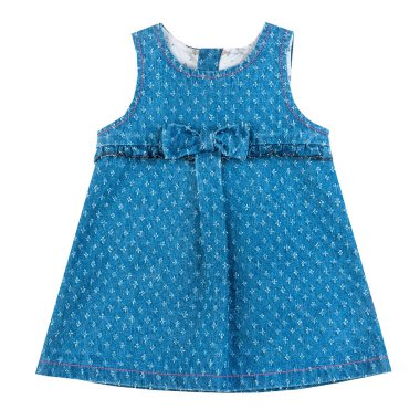 Beyaz arka plan üzerinde izole kız için sarafan