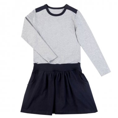 Beyaz arka plan üzerinde izole okul elbise