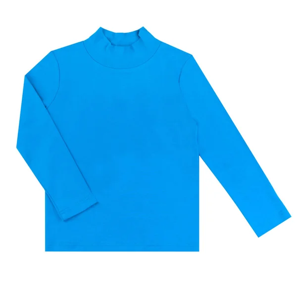 Mens Shirt Colore Blu Isolato Sfondo Bianco — Foto Stock