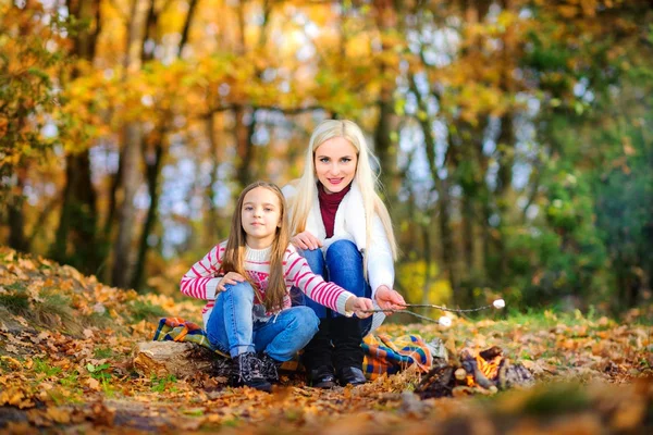 Familie op een picknick — Stockfoto