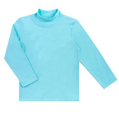 Beyaz adam izole yüksek yaka tişört