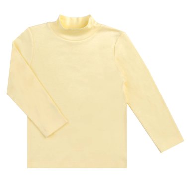 Beyaz adam izole yüksek yaka tişört