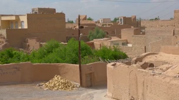 Vue Depuis Toit Sur Une Vieille Partie Ville Meybod Par — Video