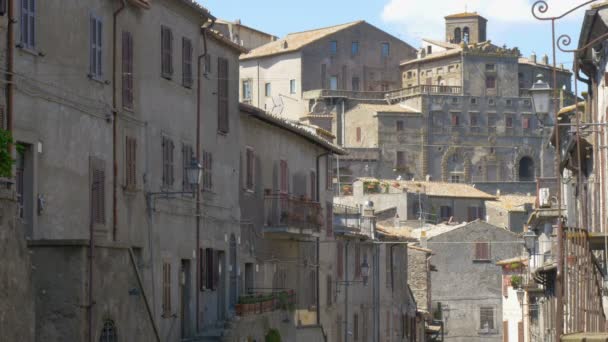 Toscaanse Stad Panorama Klein Stadje Heuvel Toscane Italië — Stockvideo