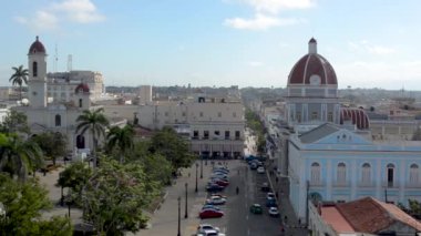 Küba 'nın başkenti Havana' daki meydanın havadan görünüşü
