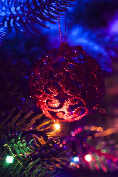 Karácsonyfa Fények Dísz — Stock Fotó