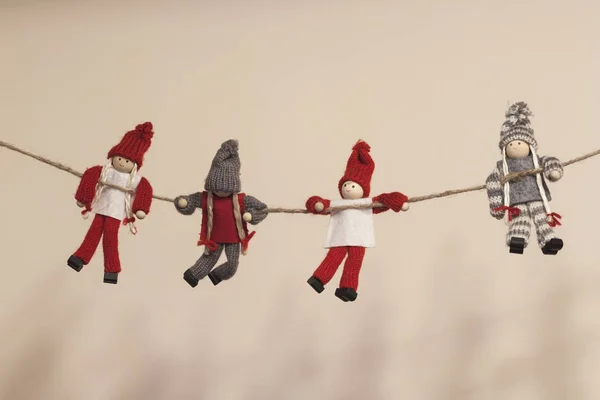 Elfo Natal Corda — Fotografia de Stock