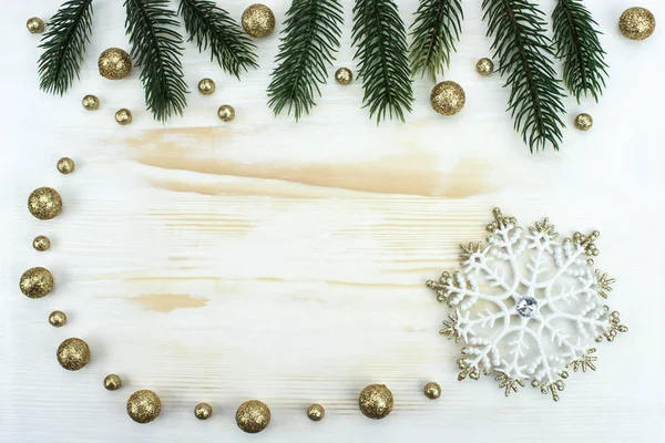 Abete Natale Sfondo Legno — Foto Stock