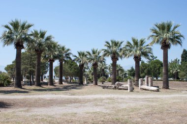 Antik Hierapolis kalıntıları. Pamukkale, Türkiye