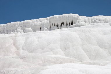 Beyaz Traverten Pamukkale içinde. Türkiye