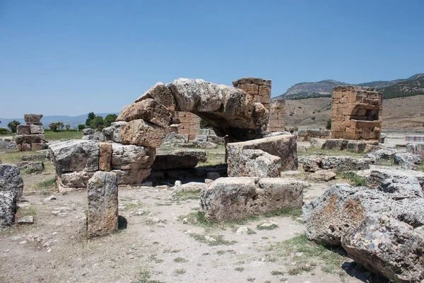 Руины Древнего Иераполиса Памуккале Турция — стоковое фото