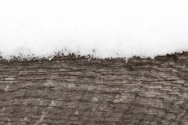 Textura Madera Con Nieve —  Fotos de Stock