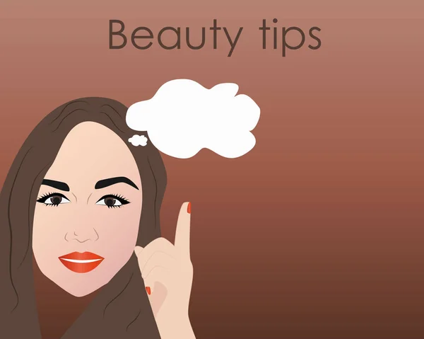 Güzellik ipuçları arka plan, illüstrasyon Vektör formatında