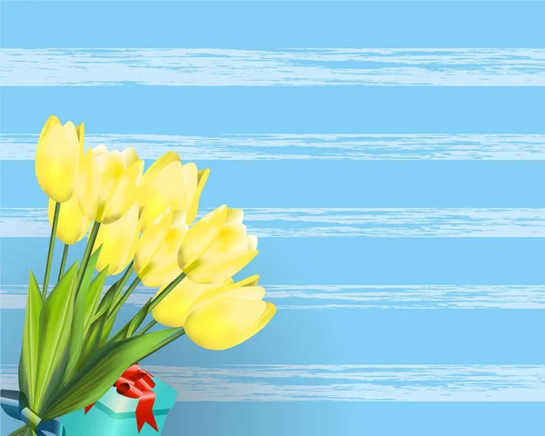 Lale çiçek bahar metin. Vektör çizim