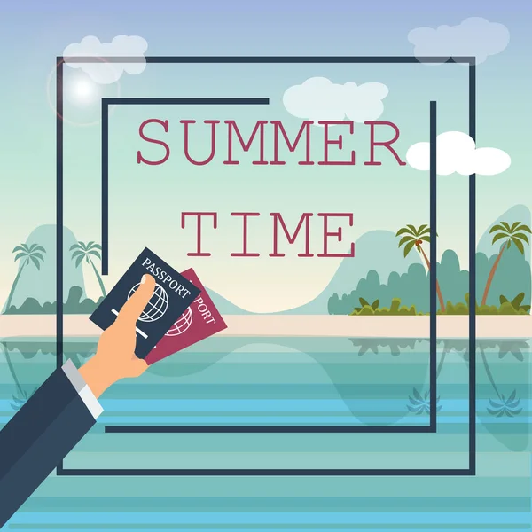 El Holdingtravel belge sahil. Düz vektör çizim