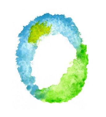 Oval çerçeve yaz suluboya